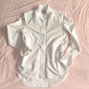 Frame Denim Le Tunic 100% cotton oxford button front shirt